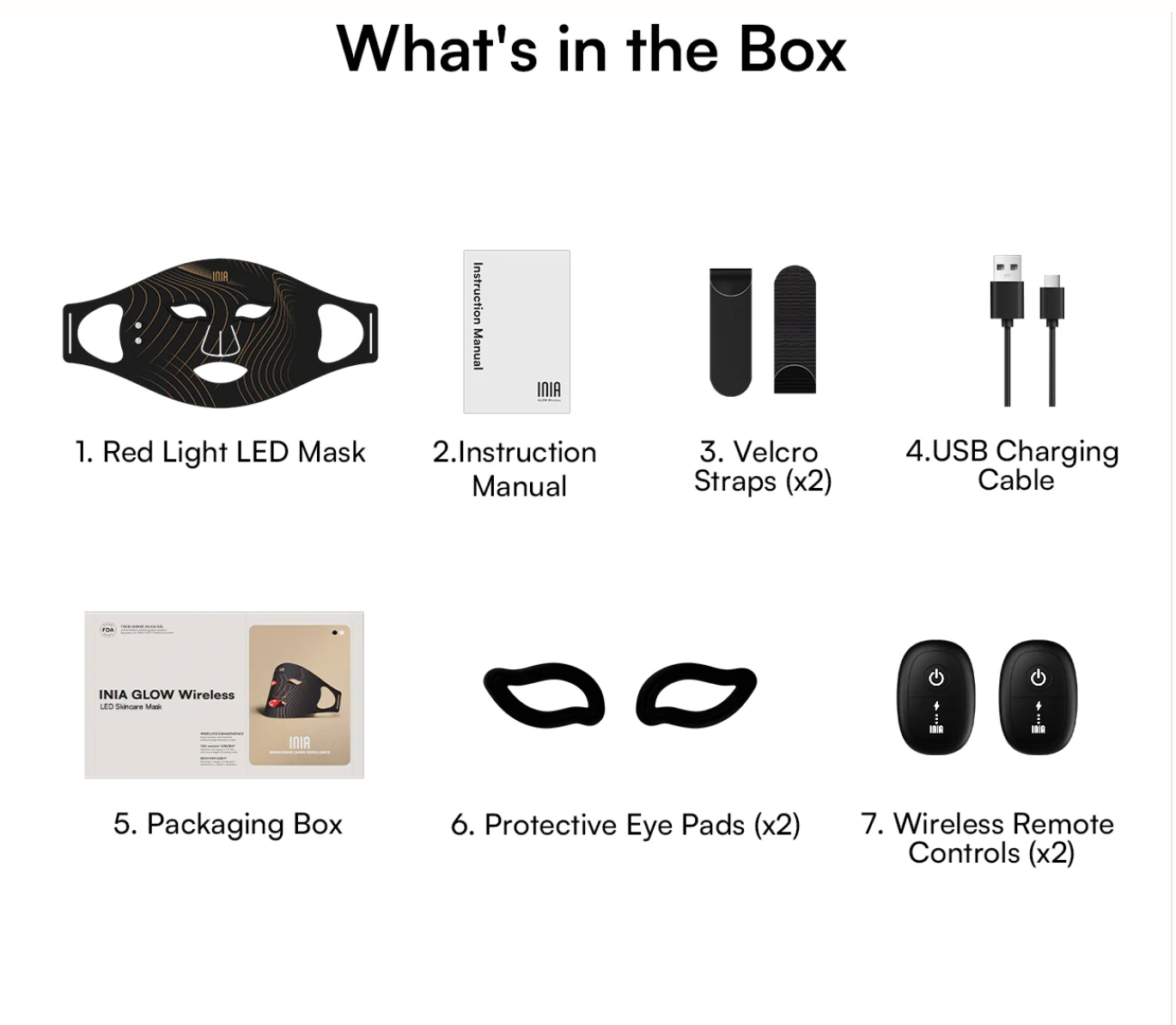 SINA GLOW Wireless LED Face Mask